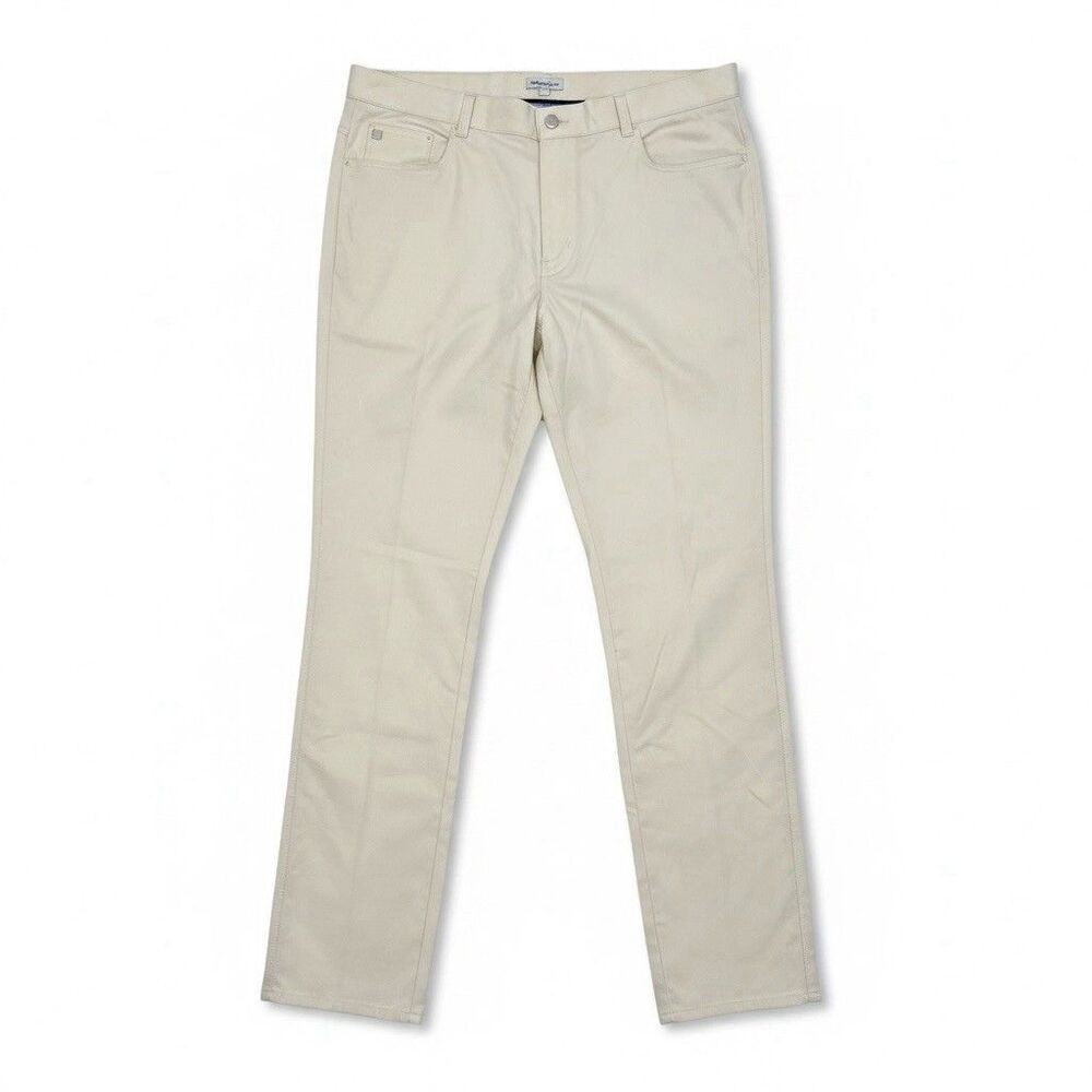 Peter Millar Performance Five Pocket Pants Men's 38x32 Stone Golf Chino